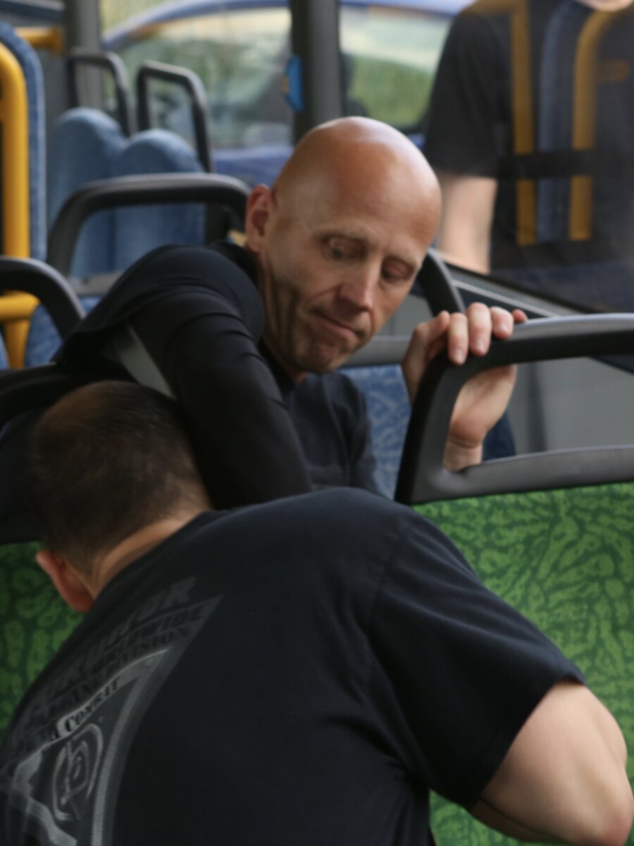 Gerwin Kranenburg tijdens een scenariotraining bij Safety Training Center